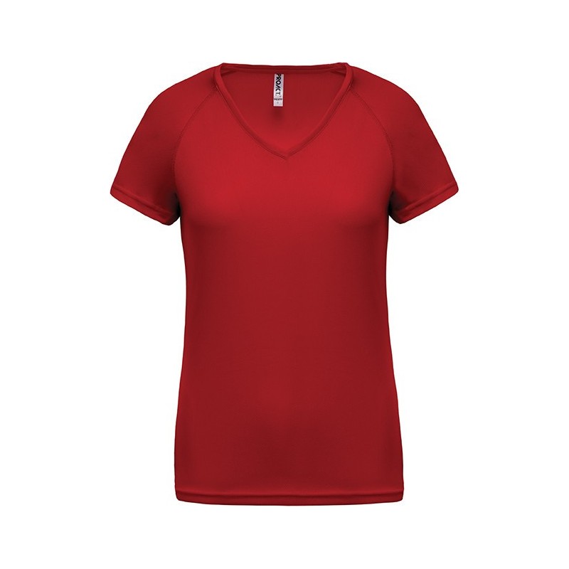 T-SHIRT PROACT COL V-FEMME-MONTISPORT.FR