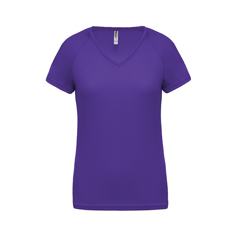 T-SHIRT PROACT COL V-FEMME-MONTISPORT.FR